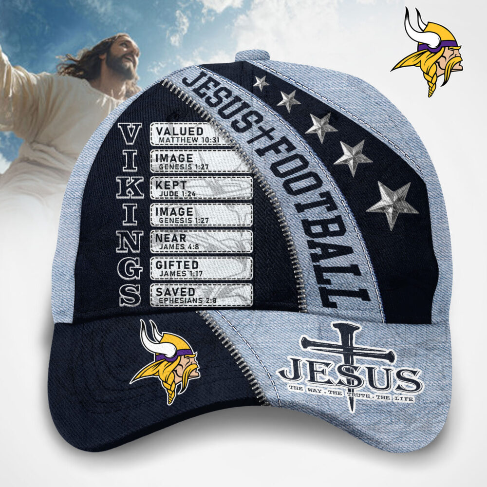 Minnesota Vikings | Premium NFL Jesus Football Classic Cap TD
