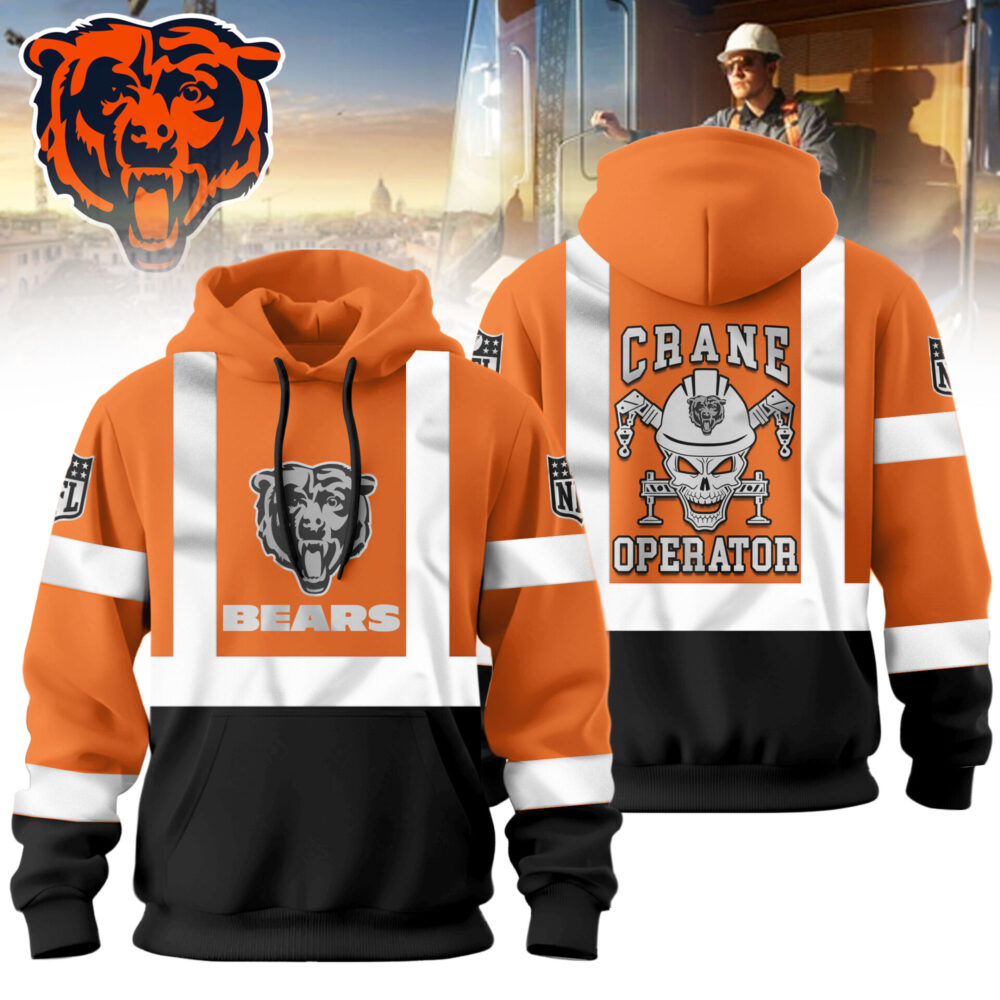 Chicago Bears | Premium NFL Crane Operator High-Vis Hoodie TD