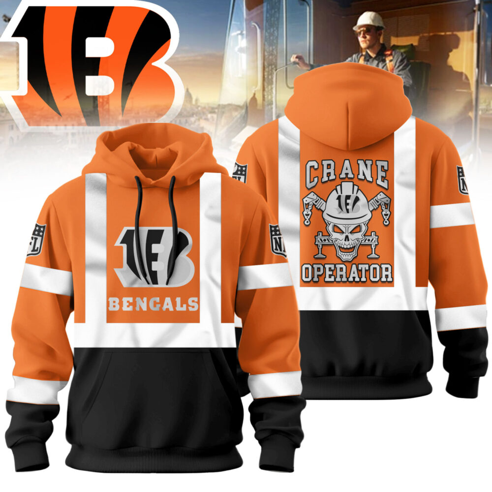 Cincinnati Bengals | Premium NFL Crane Operator High-Vis Hoodie TD