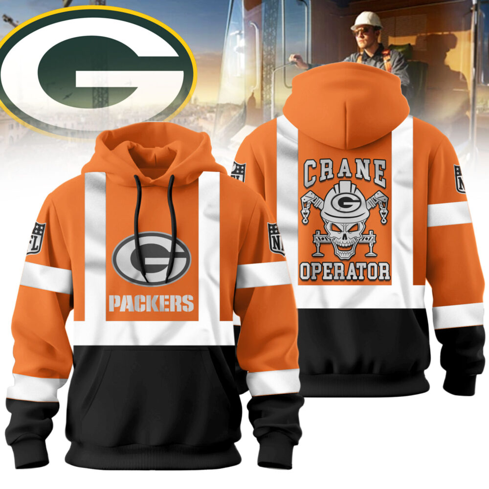 Green Bay Packers | Premium NFL Crane Operator High-Vis Hoodie TD - S