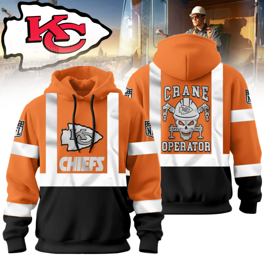 Kansas City Chiefs | Premium NFL Crane Operator High-Vis Hoodie TD