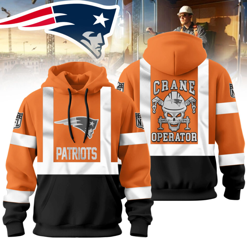 New England Patriots | Premium NFL Crane Operator High-Vis Hoodie TD
