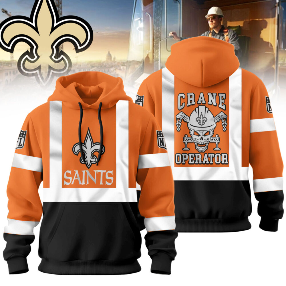 New Orleans Saints | Premium NFL Crane Operator High-Vis Hoodie TD