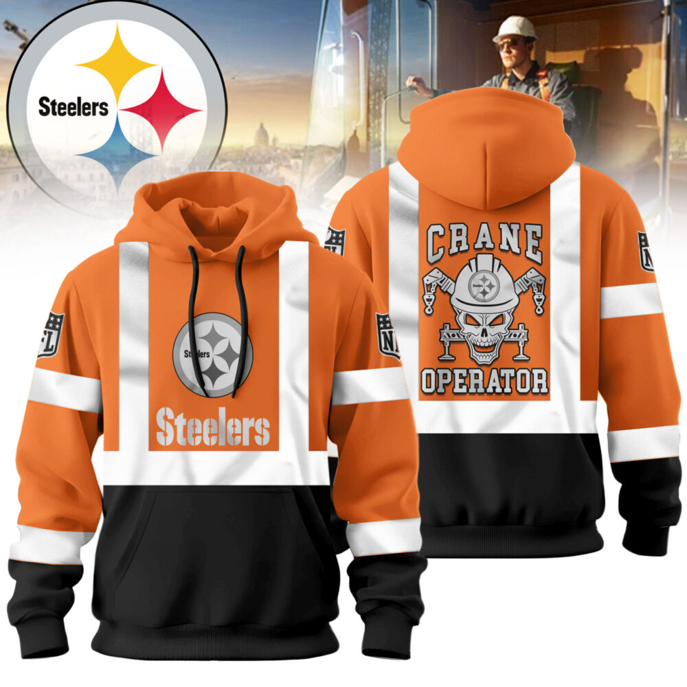 Pittsburgh Steelers | Premium NFL Crane Operator High-Vis Hoodie TD