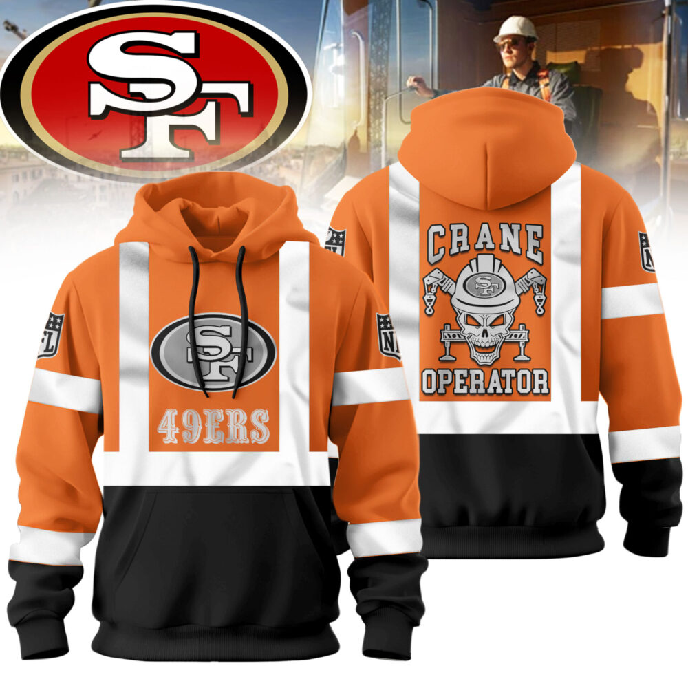 San Francisco 49ers | Premium NFL Crane Operator High-Vis Hoodie TD