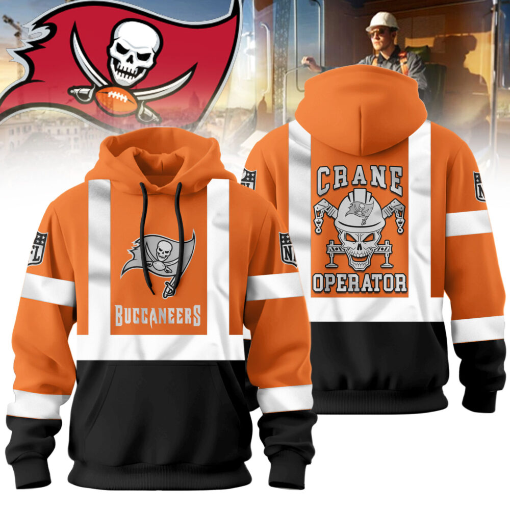 Tampa Bay Buccaneers | Premium NFL Crane Operator High-Vis Hoodie TD