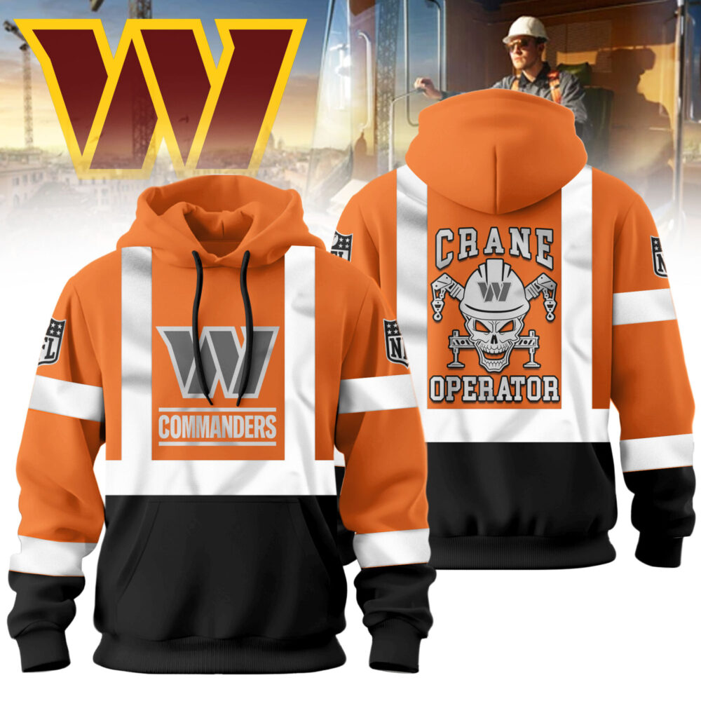 Washington Commanders | Premium NFL Crane Operator High-Vis Hoodie TD