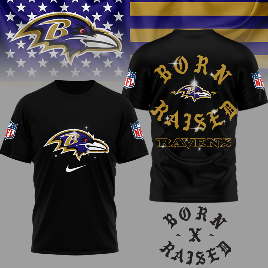 Baltimore Ravens | Premium NFL Born x Raised 3D Shirt