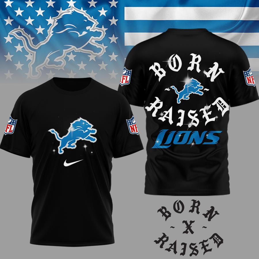 Detroit Lions | Premium NFL Born x Raised 3D Shirt