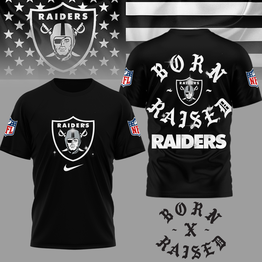 Las Vegas Raiders | Premium NFL Born x Raised 3D Shirt