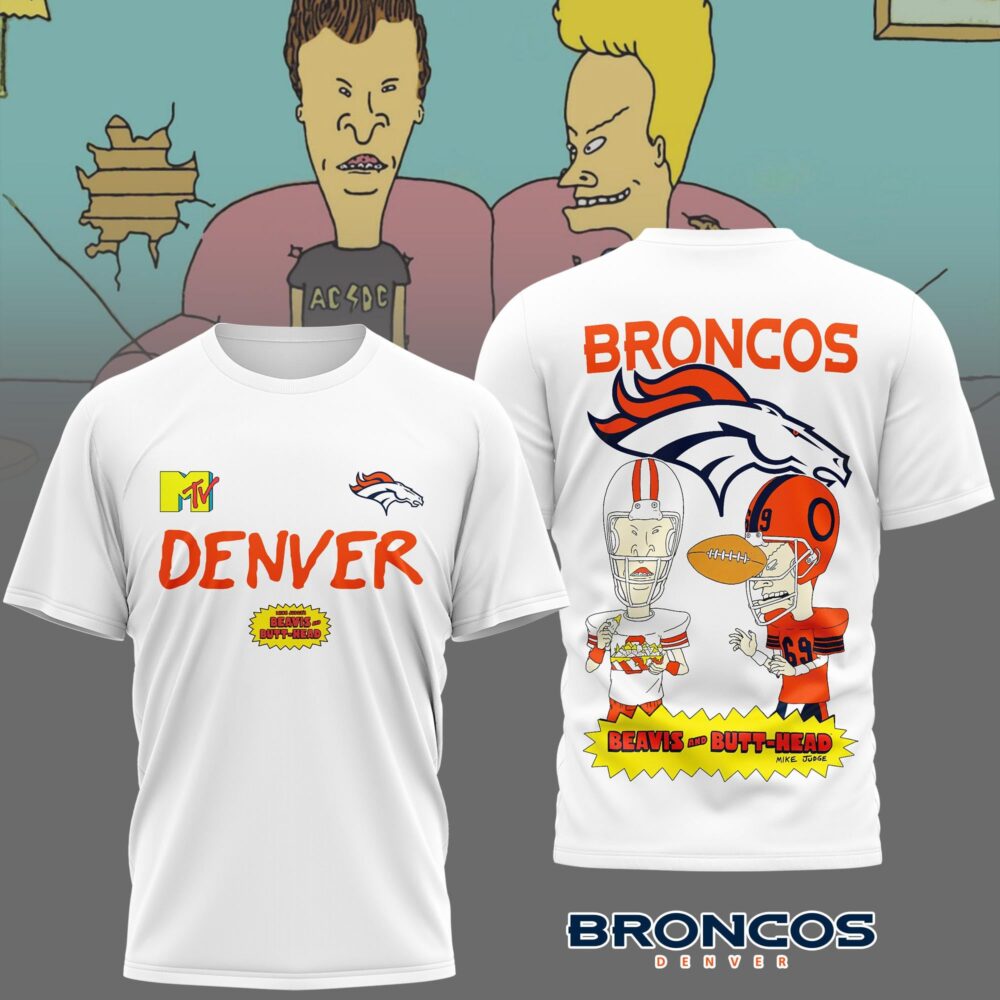 Denver Broncos | Premium NFL Funny Beavis and Butt-Head Shirt MM