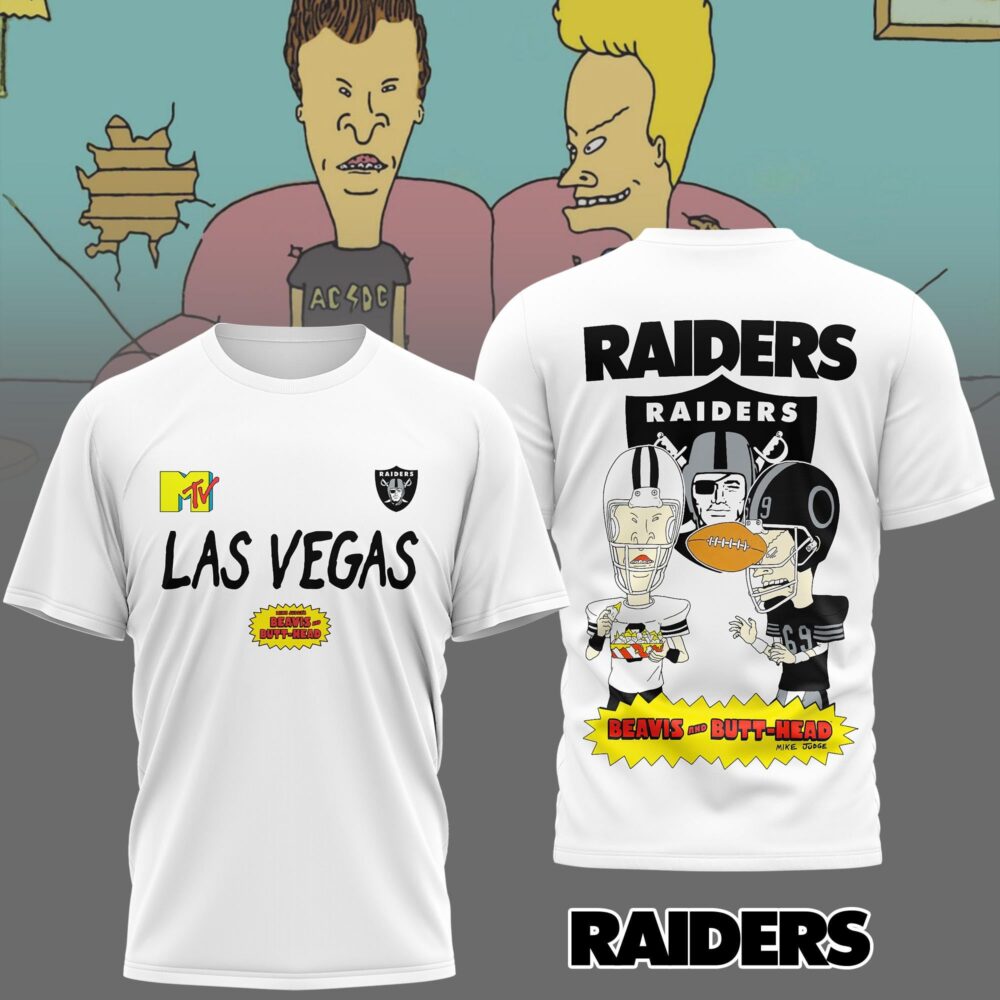 Las Vegas Raiders | Premium NFL Funny Beavis and Butt-Head Shirt MM