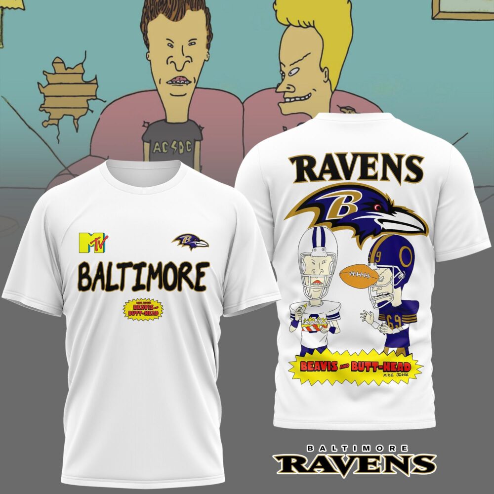 Baltimore Ravens | Premium NFL Funny Beavis and Butt-Head Shirt MM