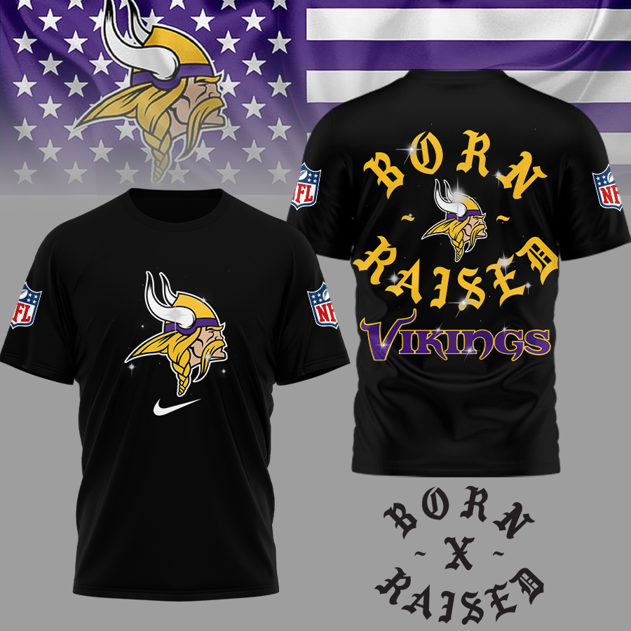 Minnesota Vikings | Premium NFL Born x Raised 3D Shirt
