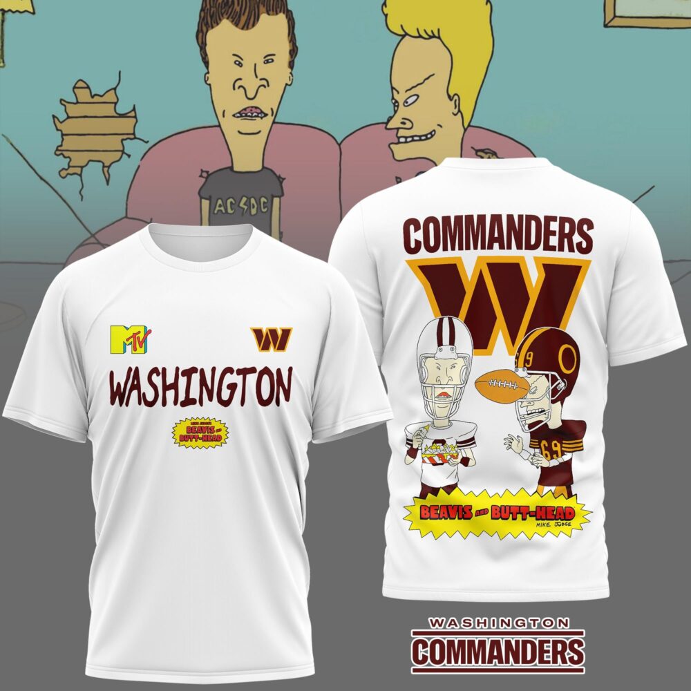 Washington Commanders | Premium NFL Funny Beavis and Butt-Head Shirt MM