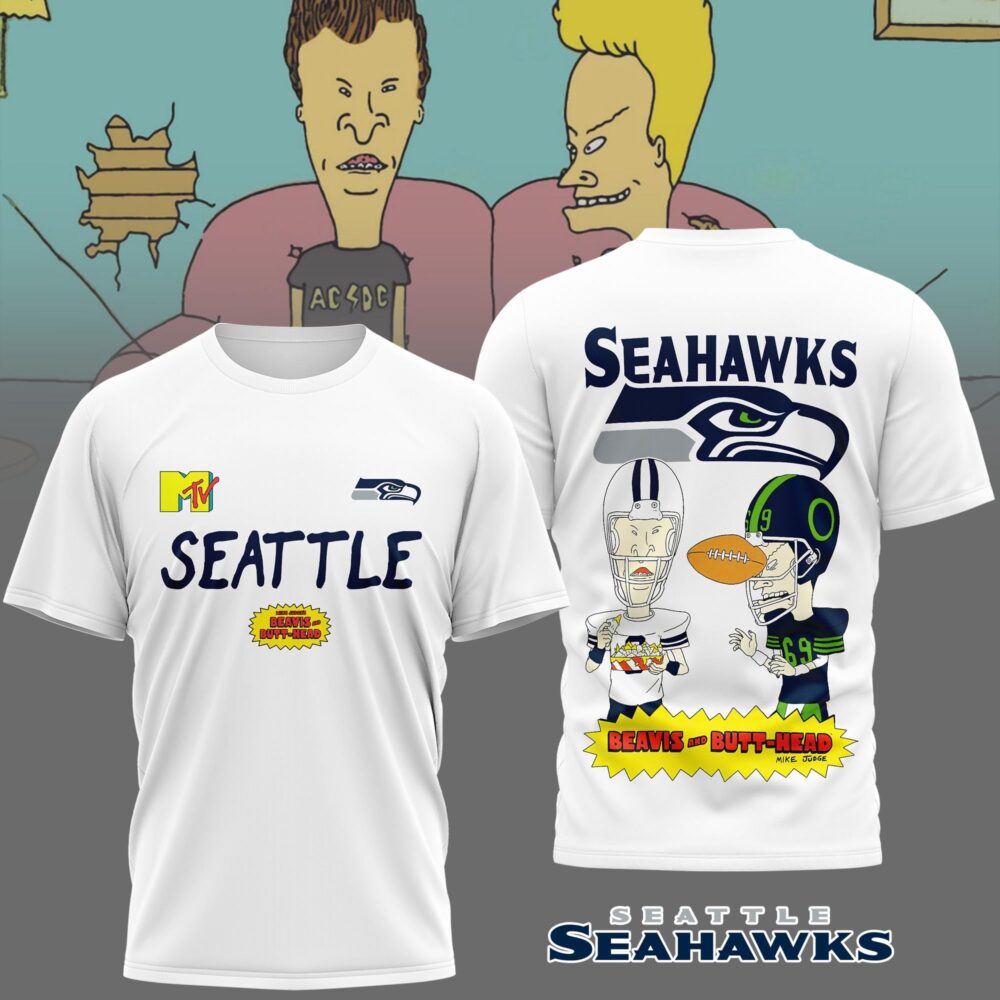 Seattle Seahawks | Premium NFL Funny Beavis and Butt-Head Shirt MM
