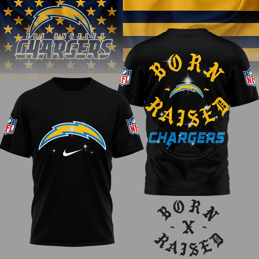 Los Angeles Chargers | Premium NFL Born x Raised 3D Shirt