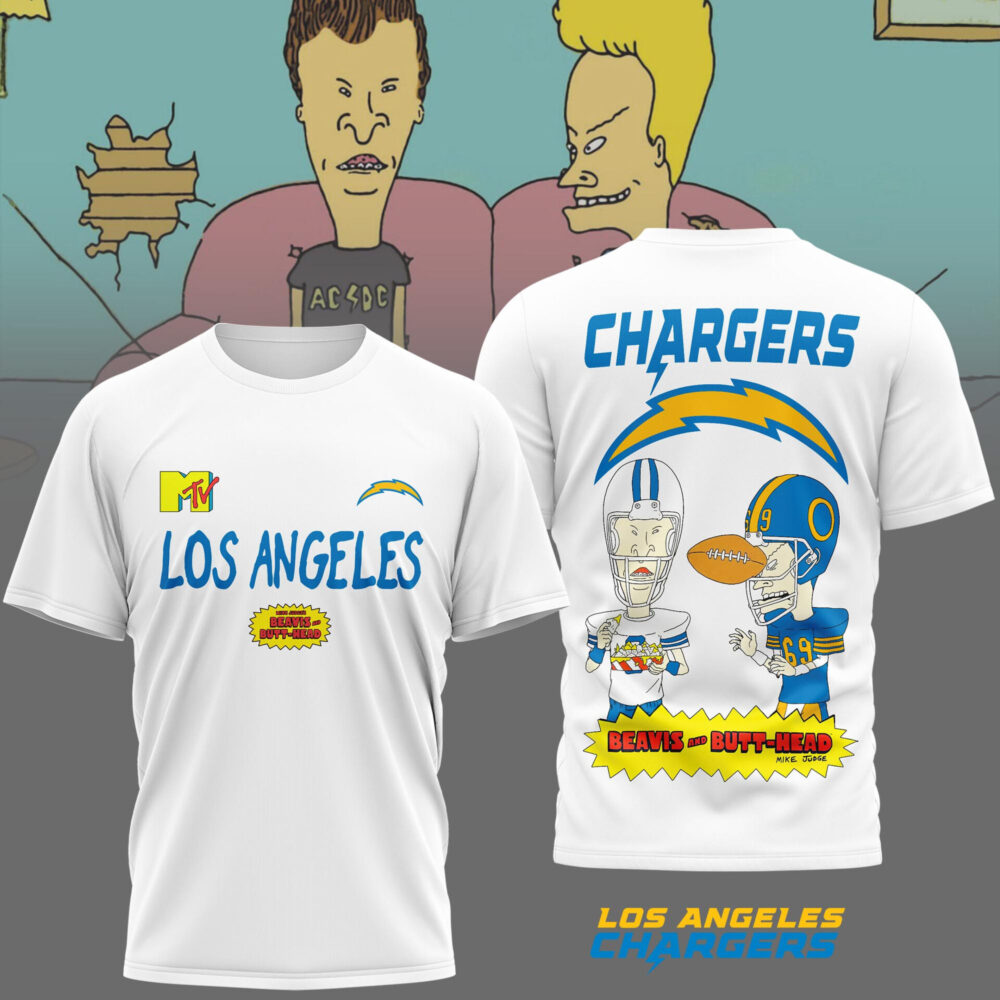 Los Angeles Chargers | Premium NFL Funny Beavis and Butt-Head Shirt MM