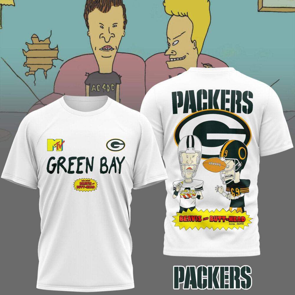 Green Bay Packers | Premium NFL Funny Beavis and Butt-Head Shirt MM