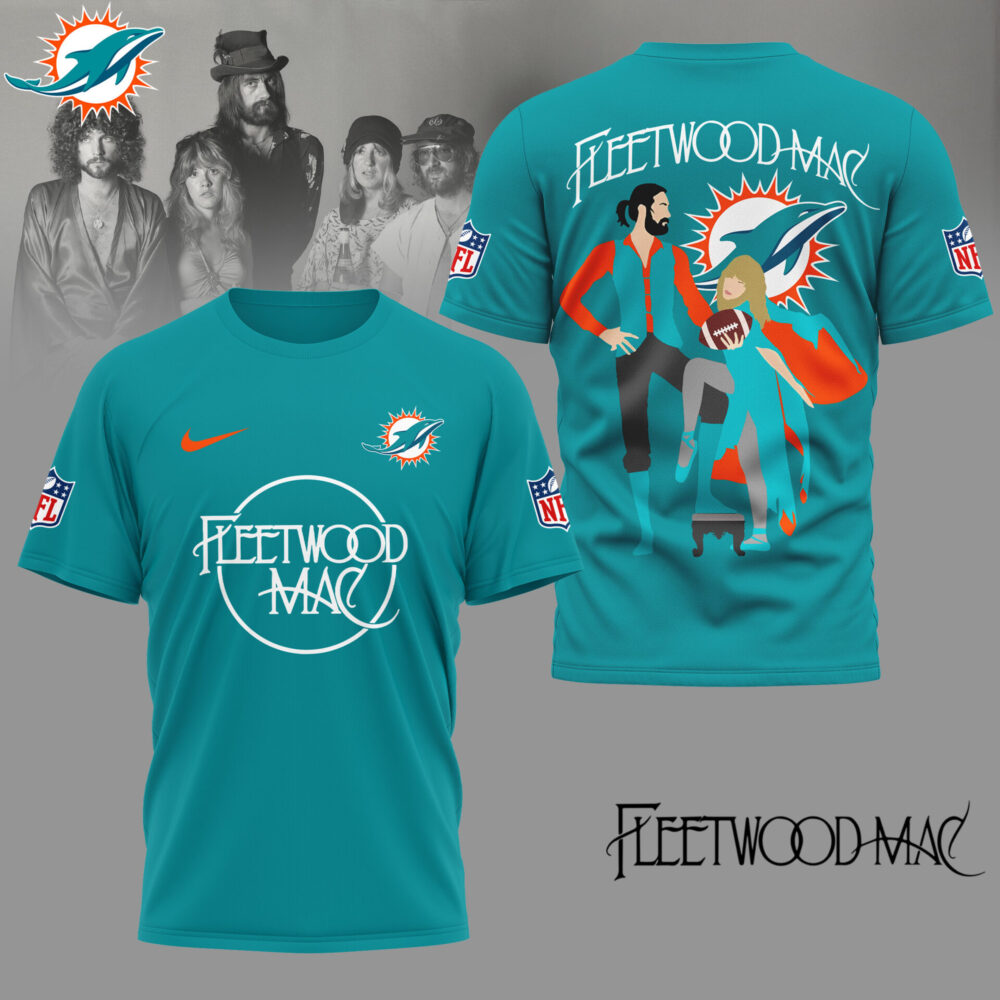 Miami Dolphins | Premium NFL and Fleetwood Mac 3D Shirt - Aqua