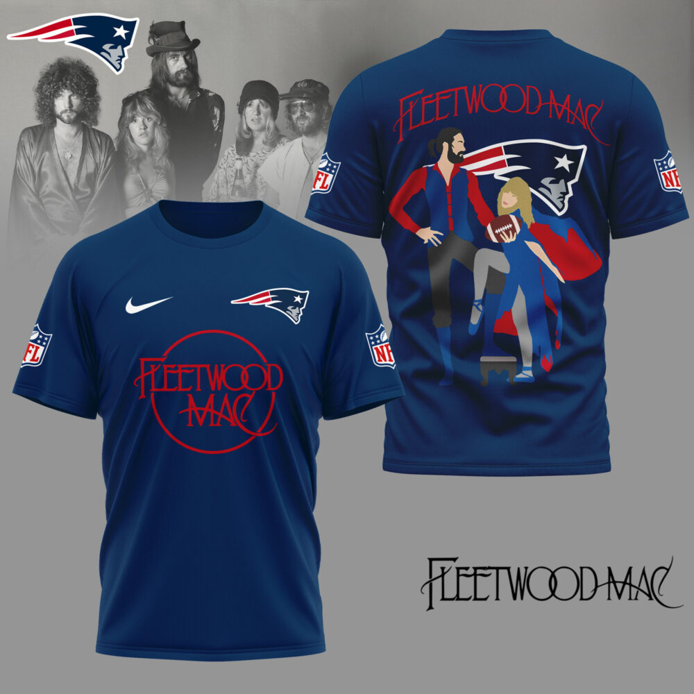 New England Patriots | Premium NFL and Fleetwood Mac 3D Shirt - Blue