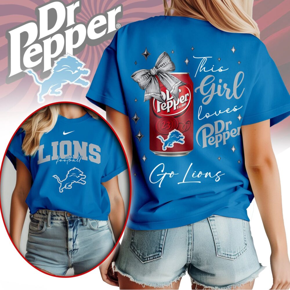 Detroit Lions | Premium NFL Dr Pepper Fan 3D Shirt NY