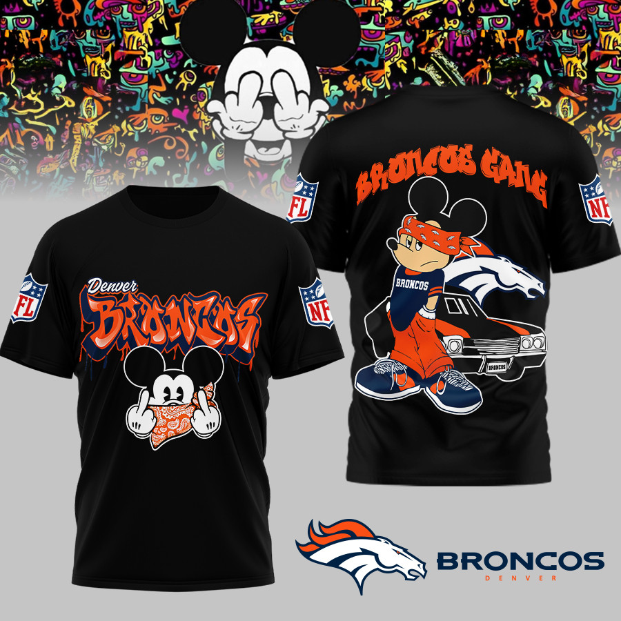 Denver Broncos | Premium NFL Gangsta Mickey 3D Shirt MM