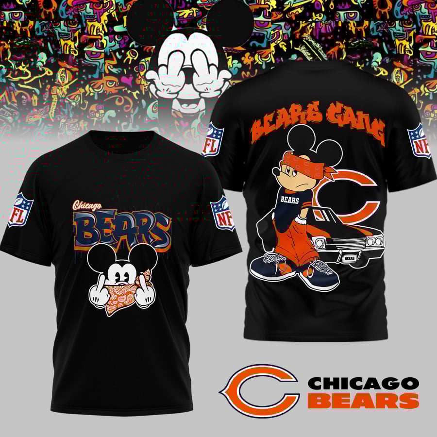 Chicago Bears | Premium NFL Gangsta Mickey 3D Shirt MM