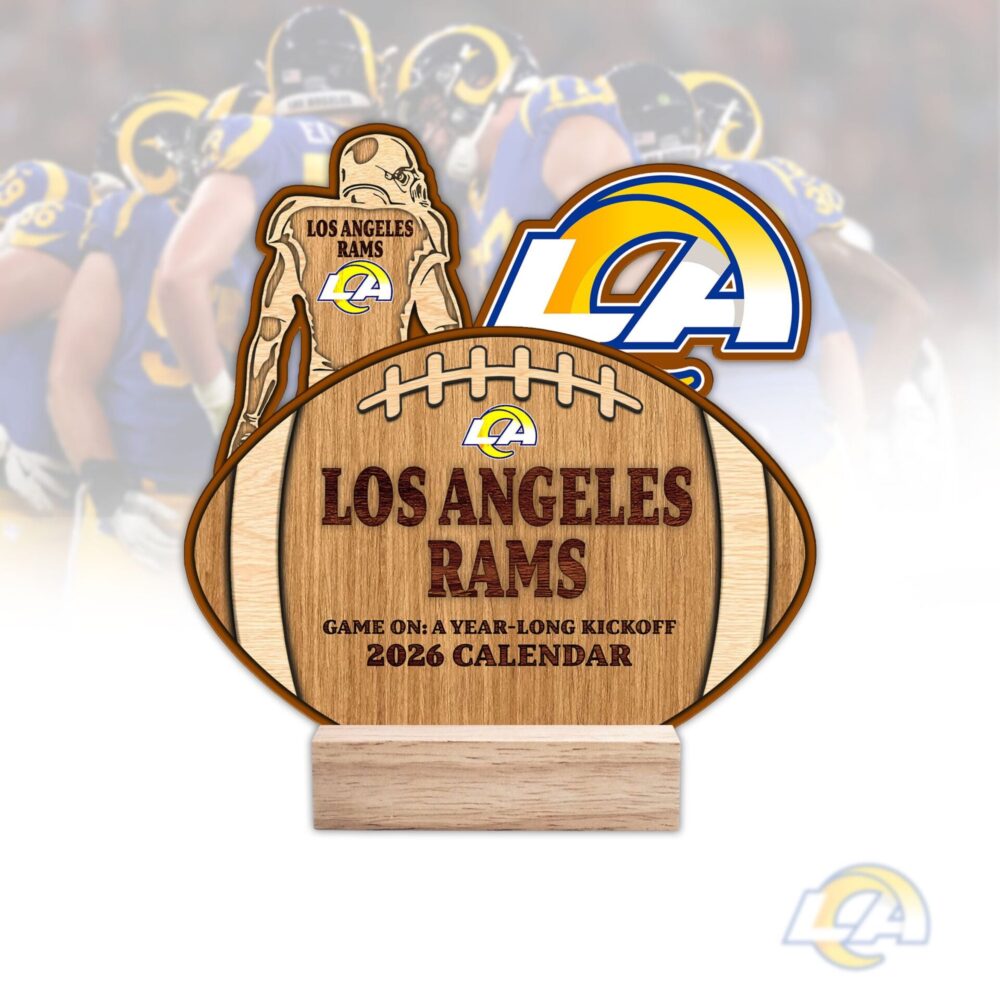 Los Angeles Rams | Premium NFL Rugby Ball Shaped 2026 Calendar