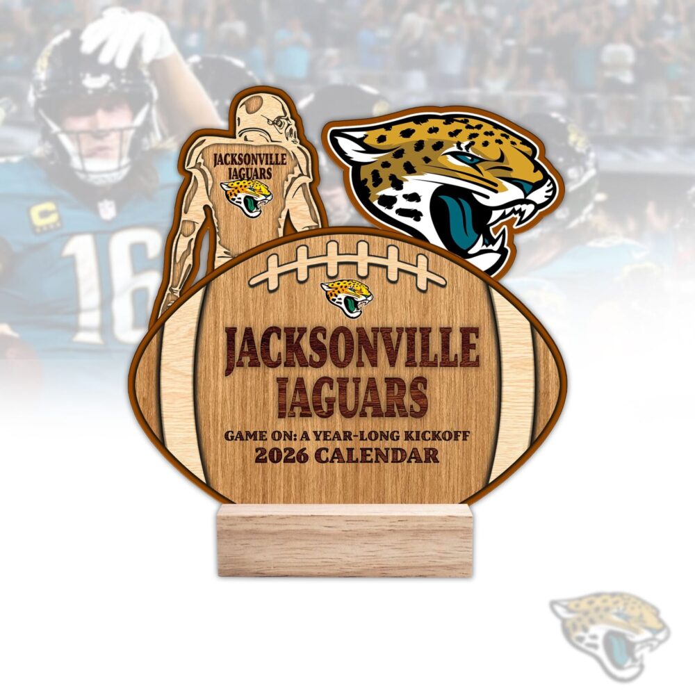 Jacksonville Jaguars | Premium NFL Rugby Ball Shaped 2026 Calendar