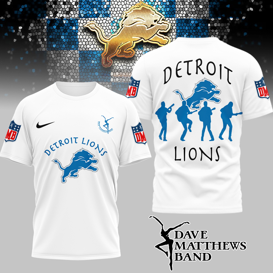 Detroit Lions | Premium NFL and Dave Matthews Band 3D Shirt