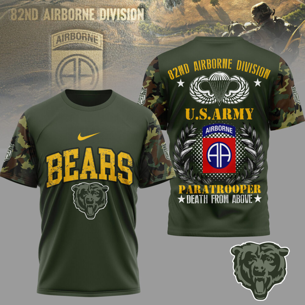 Chicago Bears | Premium NFL 82nd Airborne Division 3D Shirt TD