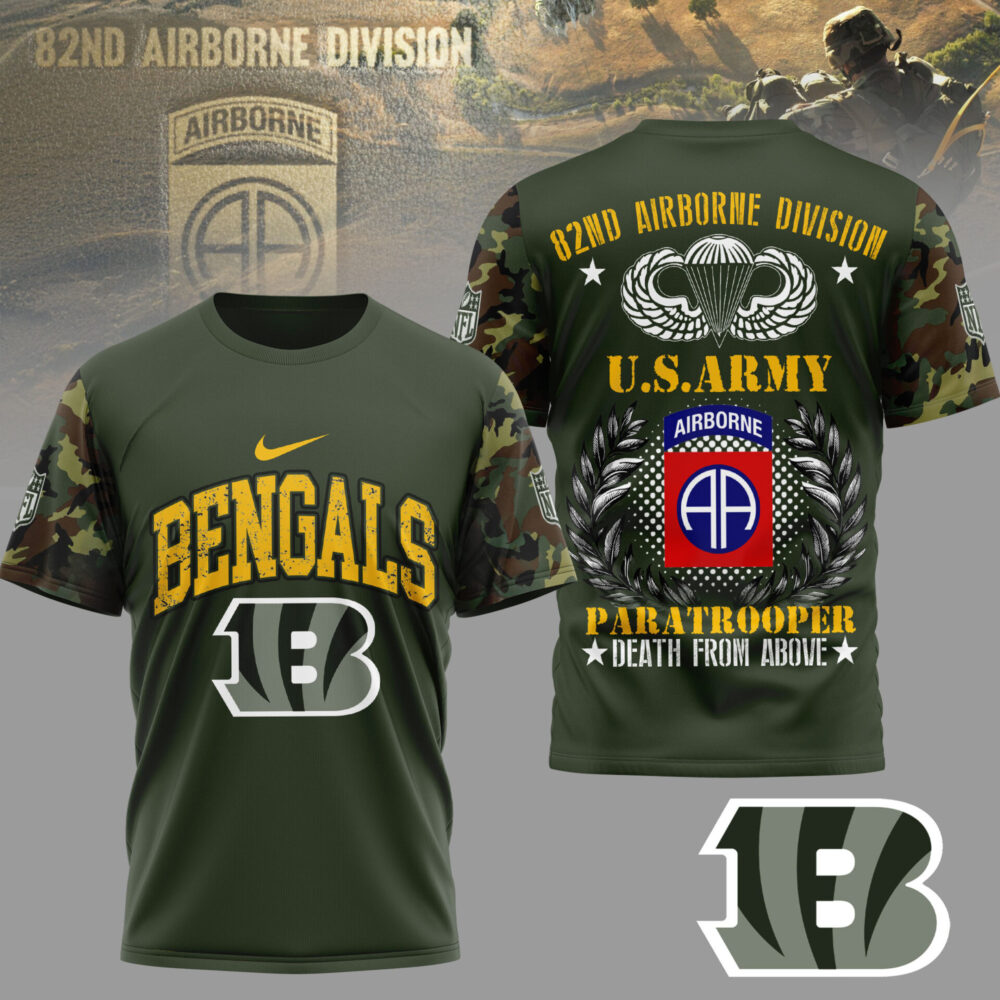 Cincinnati Bengals | Premium NFL 82nd Airborne Division 3D Shirt TD