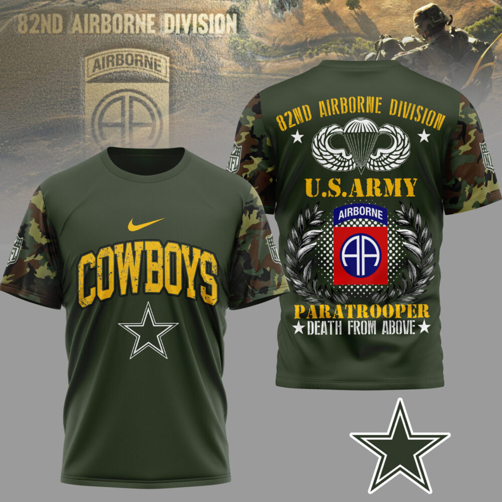 Dallas Cowboys | Premium NFL 82nd Airborne Division 3D Shirt TD