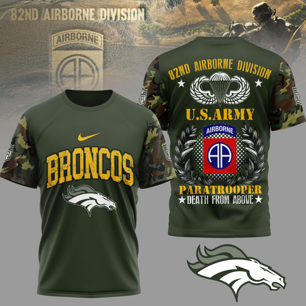 Denver Broncos | Premium NFL 82nd Airborne Division 3D Shirt TD