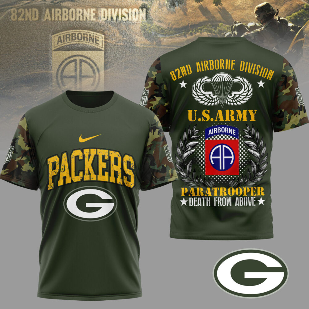 Green Bay Packers | Premium NFL 82nd Airborne Division 3D Shirt TD