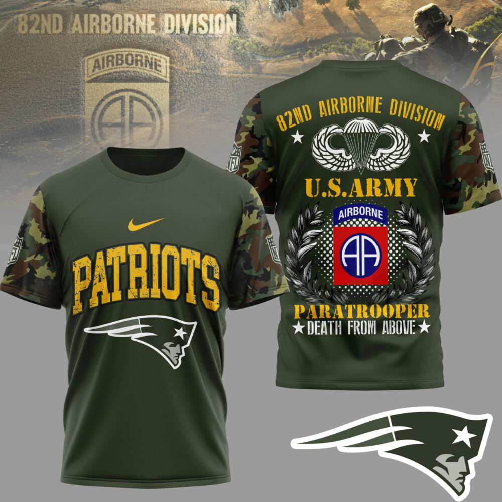 New England Patriots | Premium NFL 82nd Airborne Division 3D Shirt TD