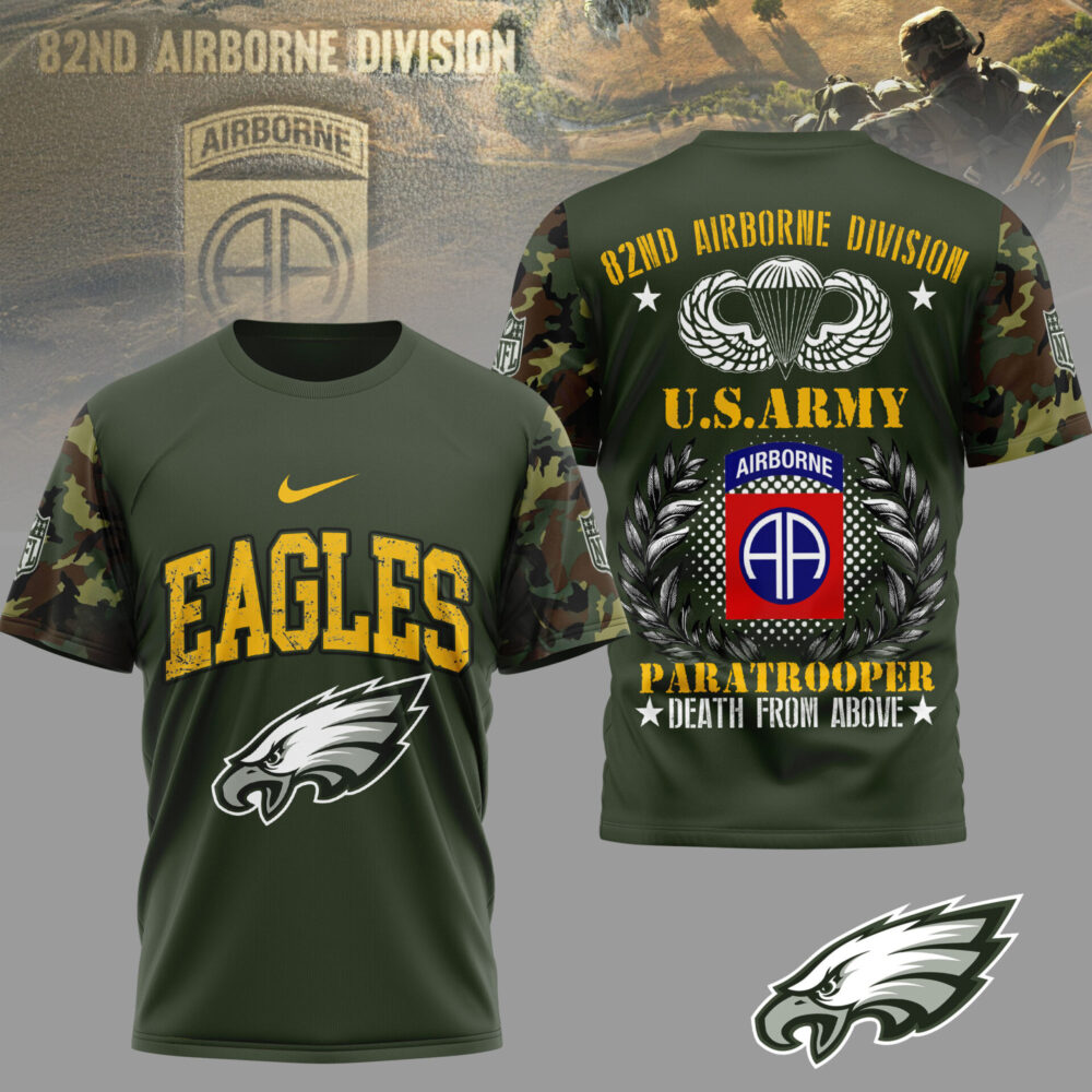 Philadelphia Eagles | Premium NFL 82nd Airborne Division 3D Shirt TD