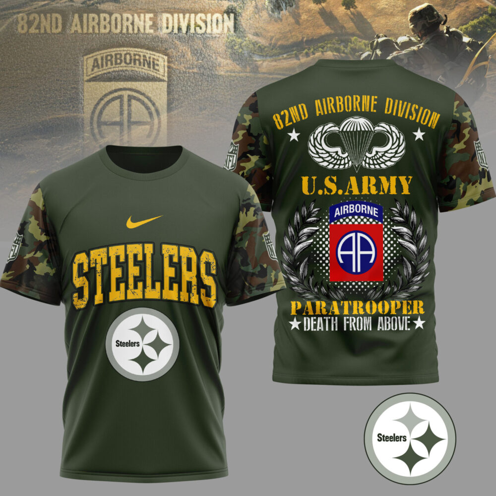 Pittsburgh Steelers | Premium NFL 82nd Airborne Division 3D Shirt TD