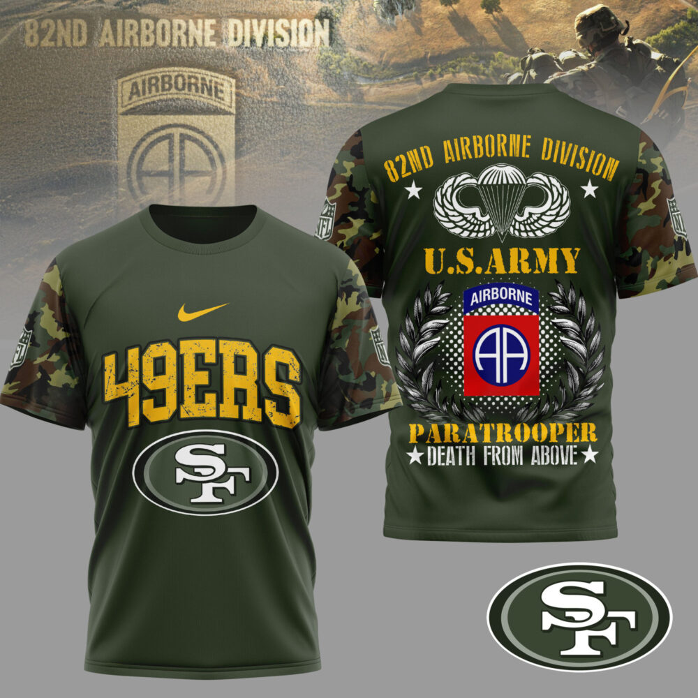 San Francisco 49ers | Premium NFL 82nd Airborne Division 3D Shirt TD