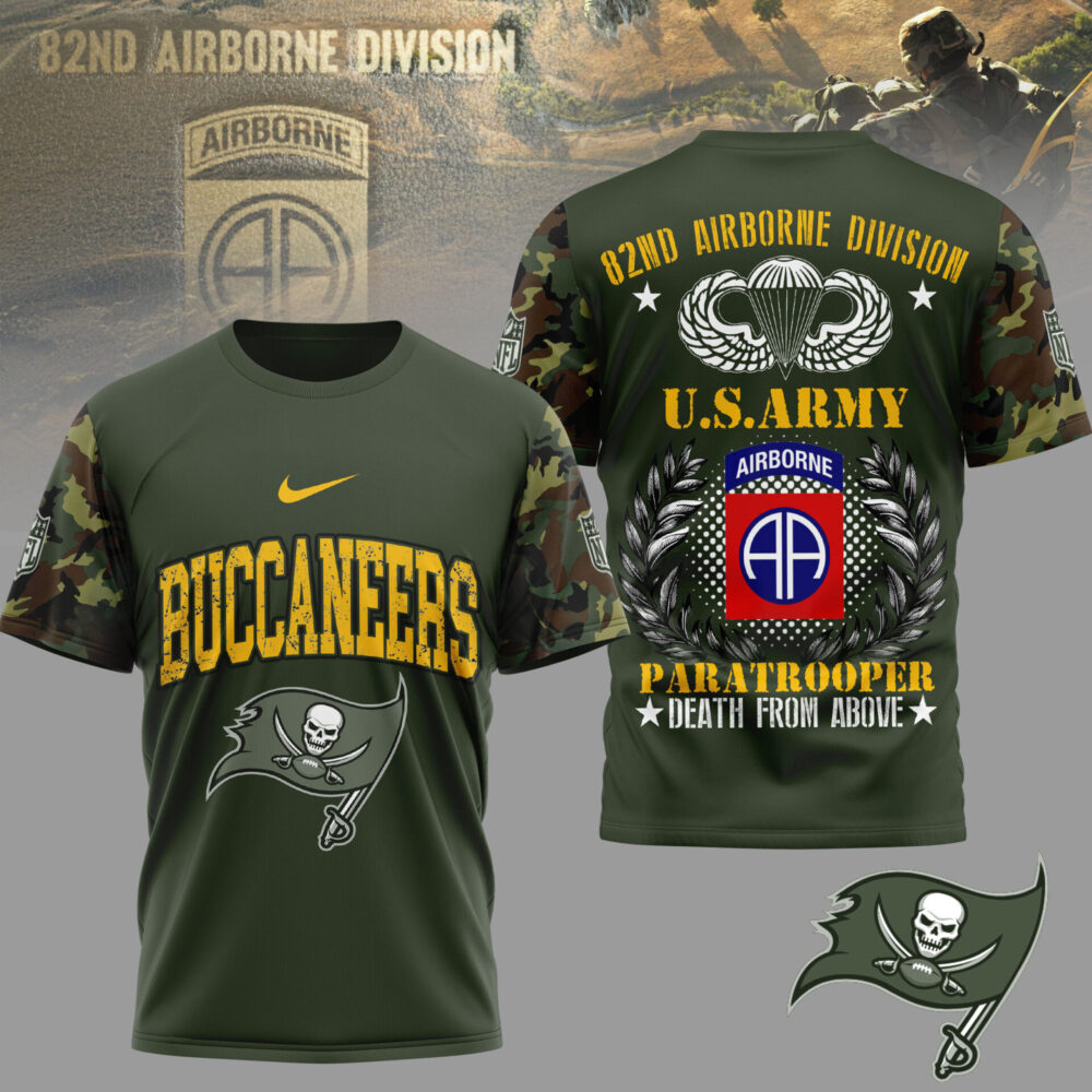Tampa Bay Buccaneers | Premium NFL 82nd Airborne Division 3D Shirt TD
