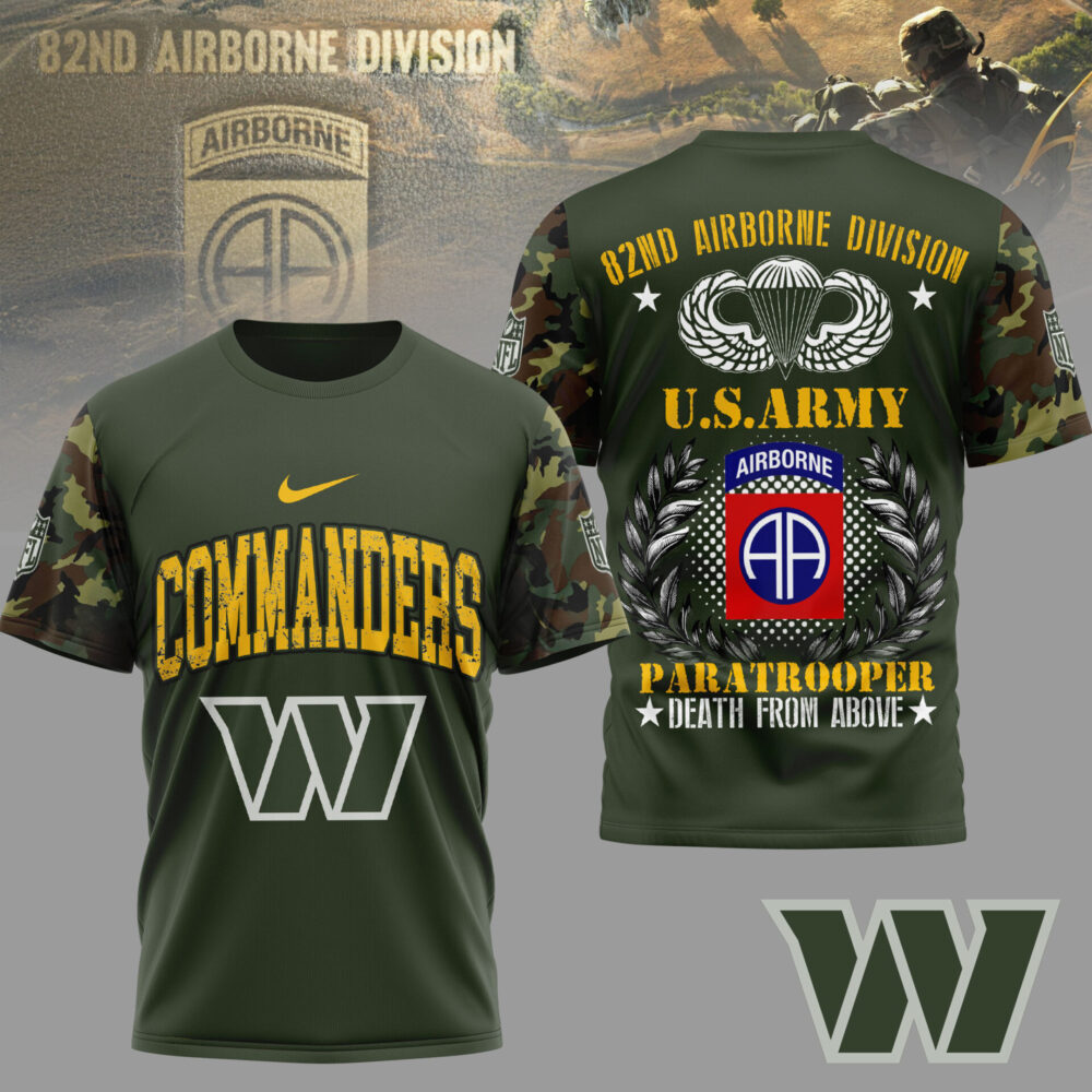 Washington Commanders | Premium NFL 82nd Airborne Division 3D Shirt TD