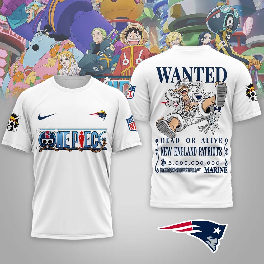 New England Patriots | Premium NFL Wanted Monkey D Luffy 3D Shirt
