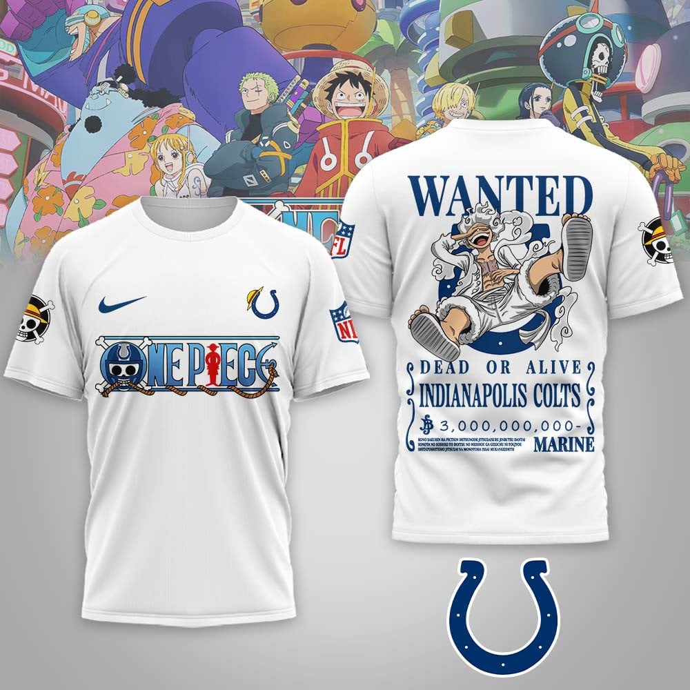 Indianapolis Colts | Premium NFL Wanted Monkey D Luffy 3D Shirt
