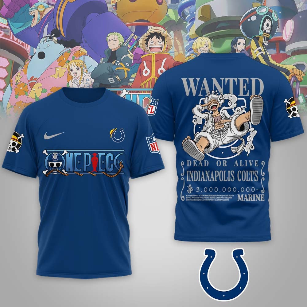 Indianapolis Colts | Premium NFL Wanted Monkey D Luffy 3D Shirt