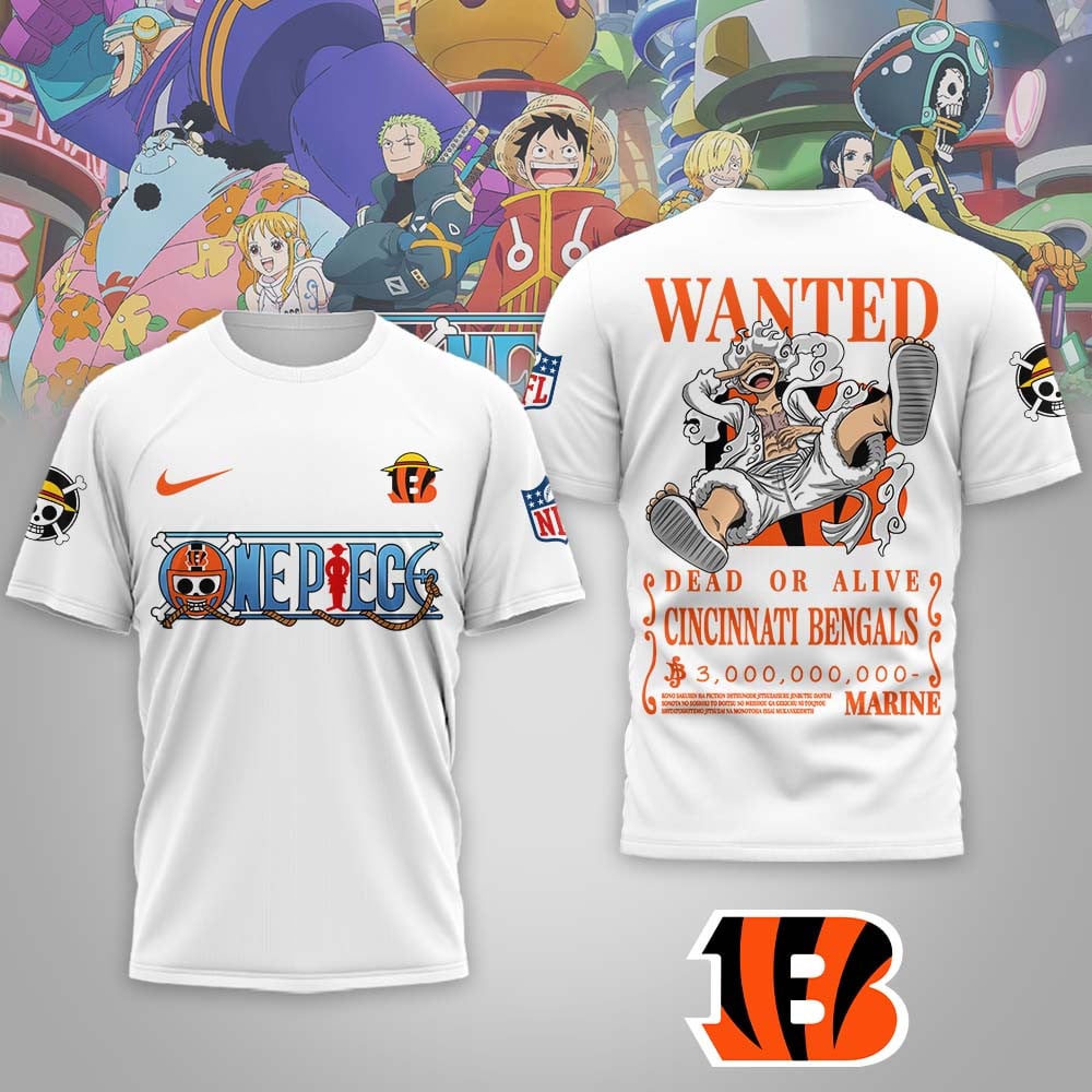 Cincinnati Bengals | Premium NFL Wanted Monkey D Luffy 3D Shirt