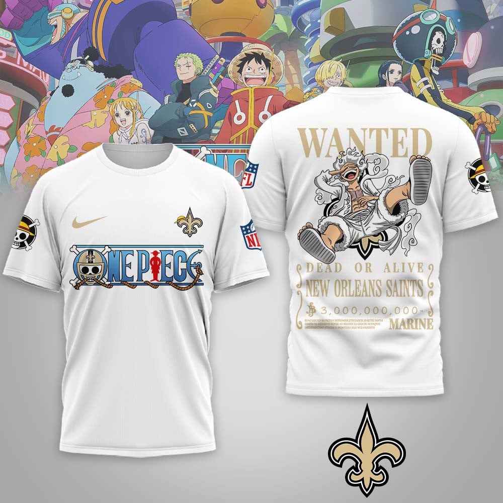 New Orleans Saints | Premium NFL Wanted Monkey D Luffy 3D Shirt