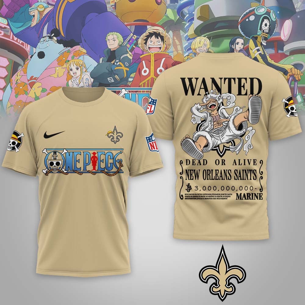 New Orleans Saints | Premium NFL Wanted Monkey D Luffy 3D Shirt