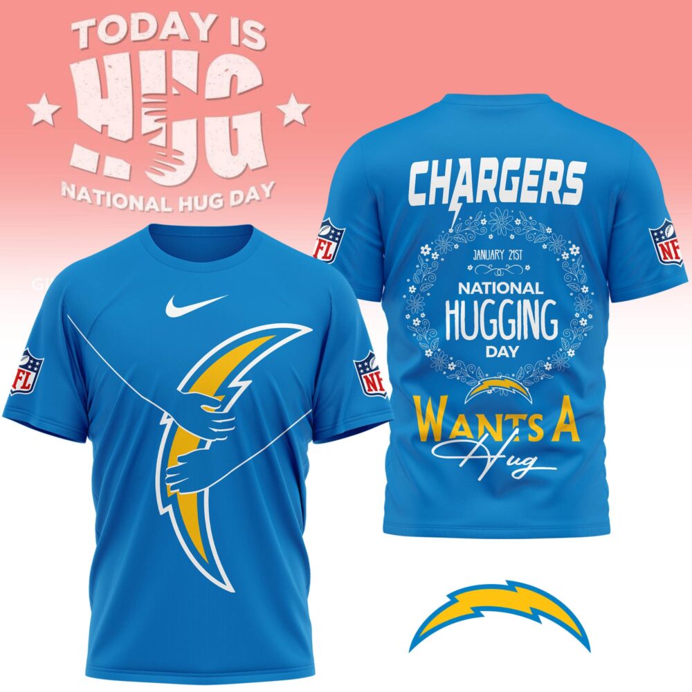 Los Angeles Chargers | Premium NFL National Hugging Day 3D Shirt
