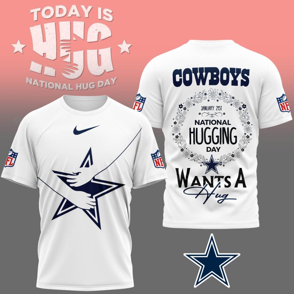 Dallas Cowboys | Premium NFL National Hugging Day 3D Shirt